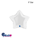 Grabo Foil Balloon White Star 9"