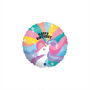 Happy Birthday Unicorn 9" Mini Foil Balloon