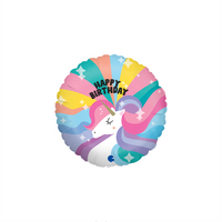 Happy Birthday Unicorn 9" Mini Foil Balloon