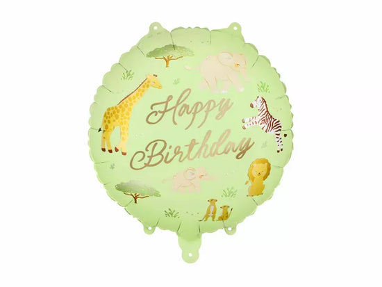 PartyDeco Birthday Safari 18" Foil Balloon