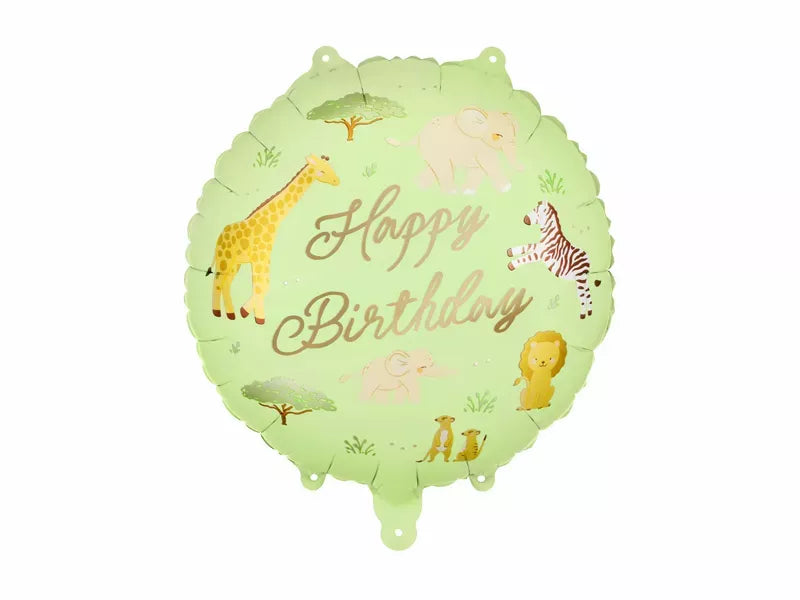 PartyDeco Birthday Safari 18" Foil Balloon