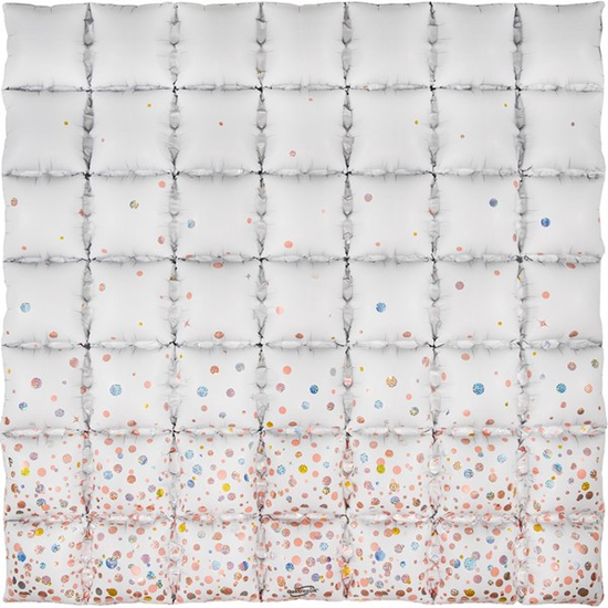 Sparkling Fizz White & Rose Gold 36" Waffle