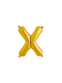 Northstar Foil Balloon Gold 16" Letter X