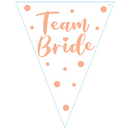 Team Bride Rose Gold Flag Bunting 3.9m