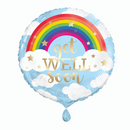 Unique Foil Balloon Get Well Soon Rainbow 18"