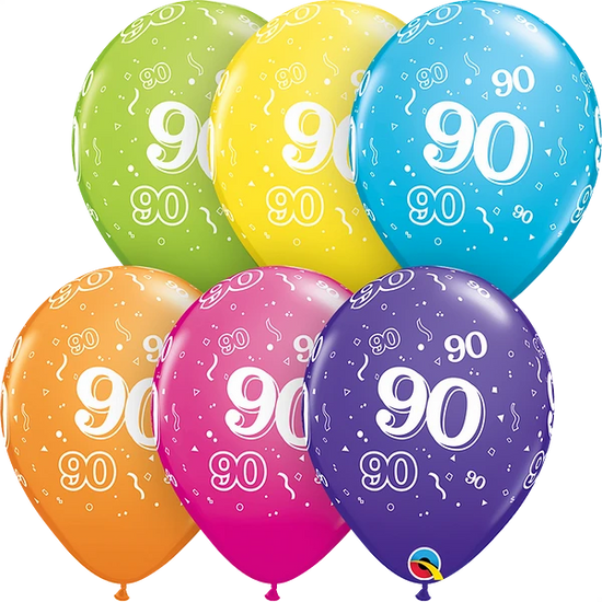 Qualatex Age 90 Tropical Asst 11" Latex 25pk
