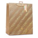 Tiger Feet 6 Pack Gift Bag Gold Sparkle Small
