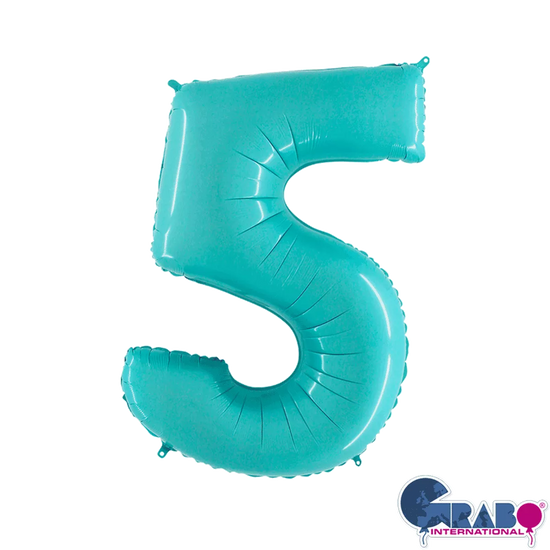 Grabo Foil Balloon Pastel Blue 26" Number 5