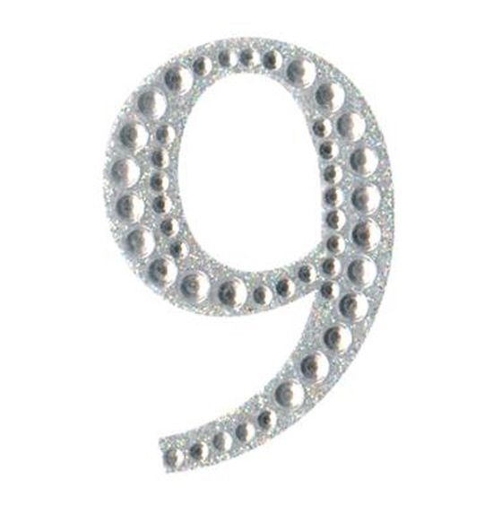 Eleganza Diamante Craft Number 5cm Nine