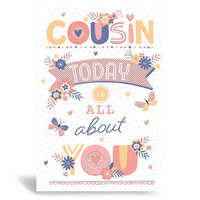 Prelude Pzazzle C50 Birthday Cousin 6pk