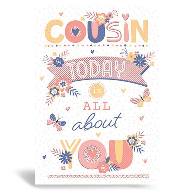 Prelude Pzazzle C50 Birthday Cousin 6pk