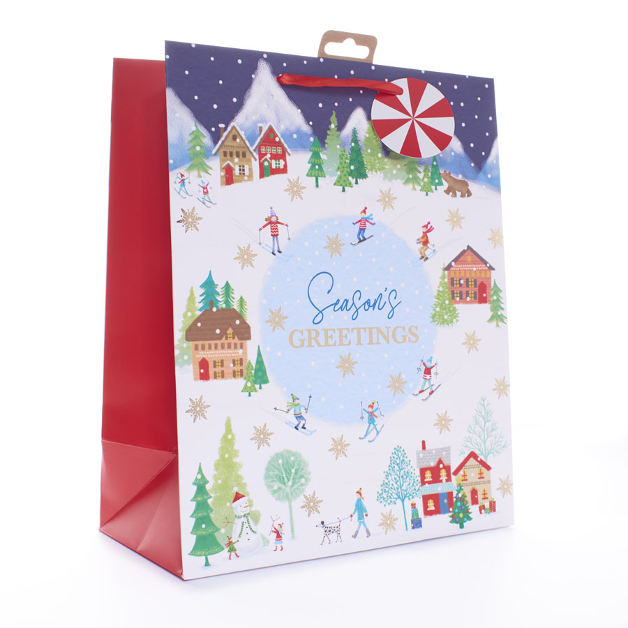 Tiger Feet Gift Bag Outdoor Scene Medium 12pk