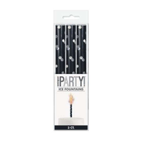 Unique 3 Pack Ice Fountain Black Glitz Birthday 6
