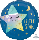 Anagram Sleepy Little Star 18" Round Foil Balloon