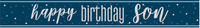 Unique Banner Blue Glitz Happy Birthday Son 9ft