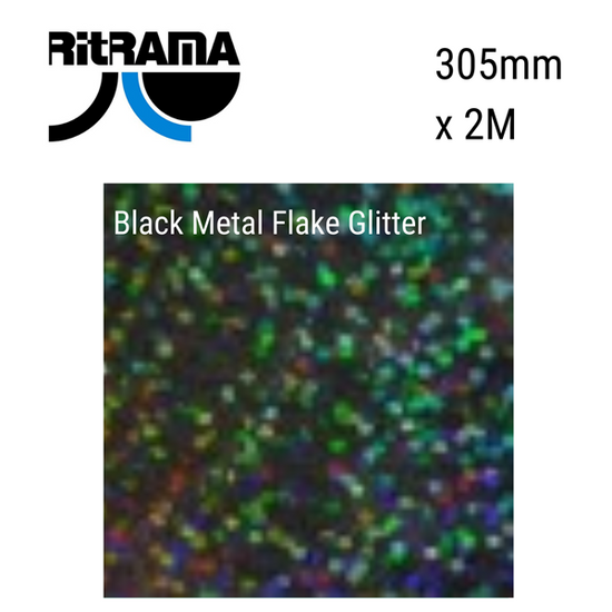 Ritrama Vinyl Metal Flake Black 305mm x 2m