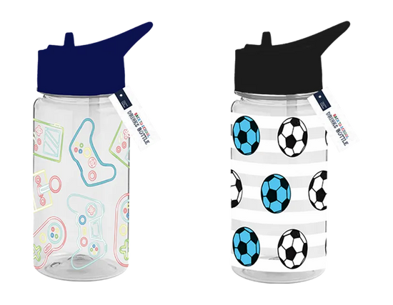 Drinks Bottle Gaming/Football 400ml 2pk