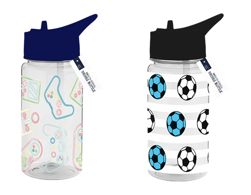 Drinks Bottle Gaming/Football 400ml 2pk
