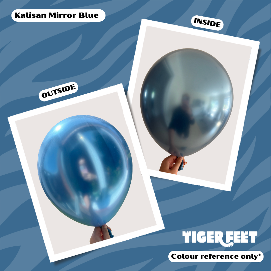 Kalisan Mirror Blue 18" Latex Balloons 25pk