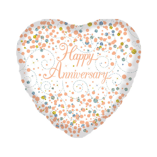 Oaktree Fizz Anniversary Rose Gold 18" Foil