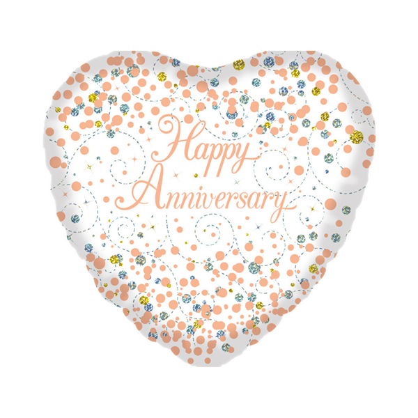 Oaktree Fizz Anniversary Rose Gold 18" Foil