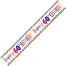 Unique Banner Bright Confetti Age 60 9ft