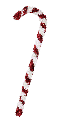 Tinsel Candy Cane Decoration 120cm