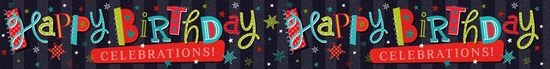 Birthday Celebrations Banner 2.6M 6pk