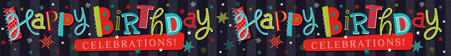 Birthday Celebrations Banner 2.6M 6pk