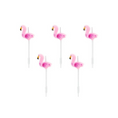 PartyDeco 5 Pack Party Candle Flamingo