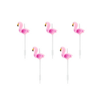 PartyDeco 5 Pack Party Candle Flamingo