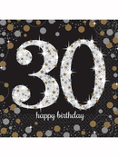 Amscan Gold Celebration 30th Napkins 16pk