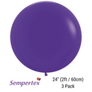 Sempertex Fashion Violet 24" Latex Balloons 3pk