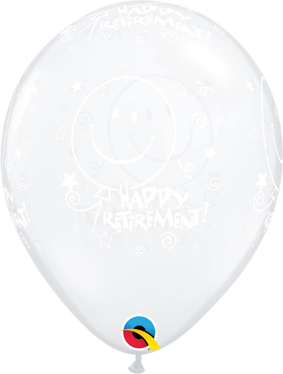 Qualatex Retirement Diamond Clear 11" Latex 25pk