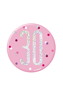 Unique Badge Pink Glitz Age 30 3