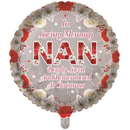 Foil Balloon 18" Round Christmas Remembrance Nan