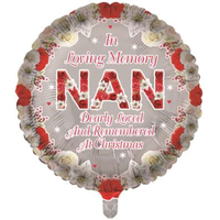Foil Balloon 18" Round Christmas Remembrance Nan