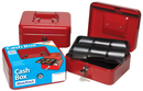 Tiger Stationery Cash Box Red 20cm