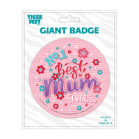 6pk Big Badges Birthday No.1 Mum