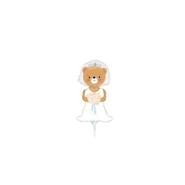 Bride Bear 14" Mini Shape Foil Balloon