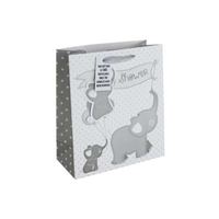 6pk Giftbags Medium Elephant Baby Shower