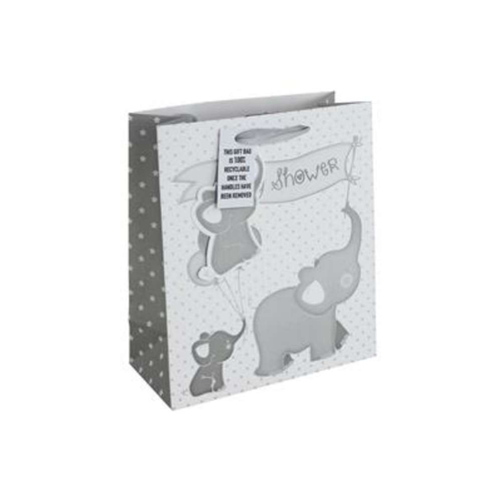 6pk Giftbags Medium Elephant Baby Shower