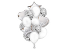 Eurowrap 14 Pack Foil Balloon Bouquet Silver
