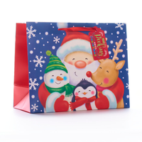 Gift Bag Santa & Friends Medium Landscape 12pk