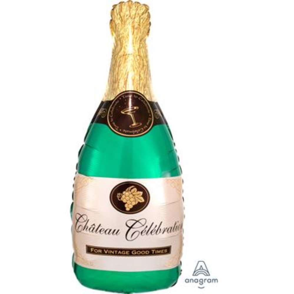Anagram Foil Balloon Champagne Bottle 37"