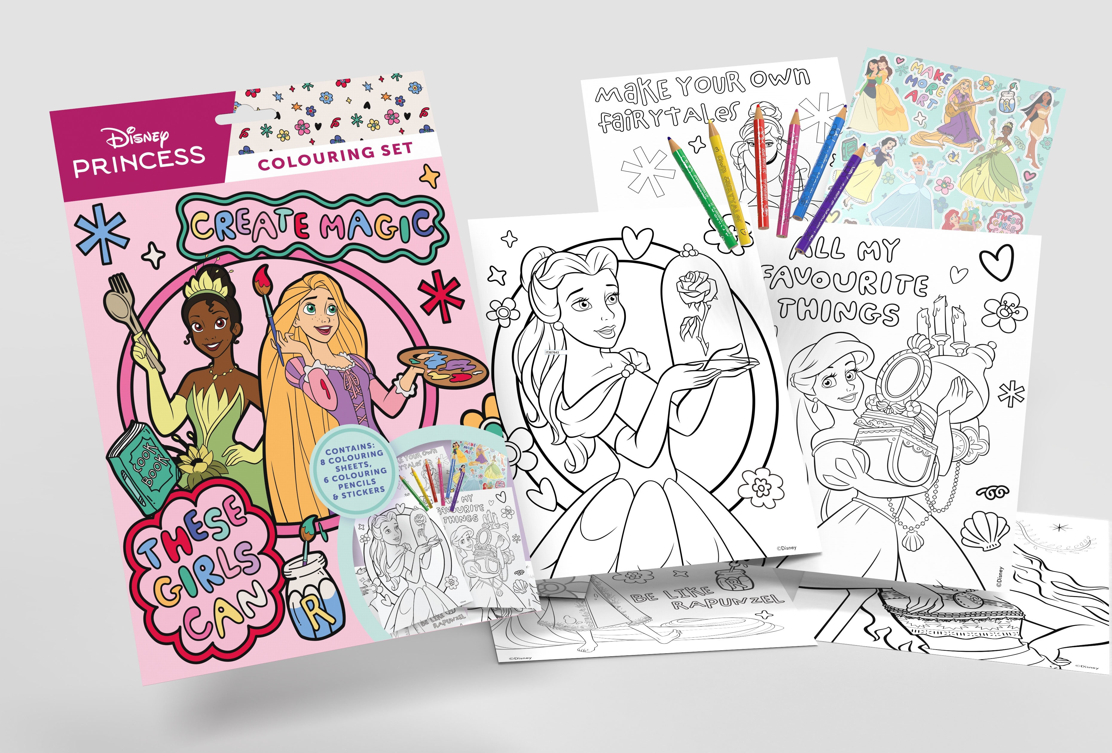 IG Design Group Colouring Set Disney Princess