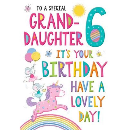 Regal C75 Birthday Age 6 Granddaughter 6pk