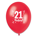 Tiger Feet Age 21 Birthday 10" Balloons 6x8pk