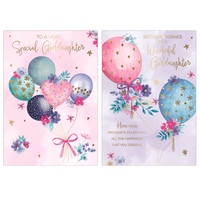 Poppyhill 12 Pack Cards C50 Birthday Goddaughter