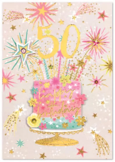 Isabel's Garden C50 Birthday Age 50 6pk